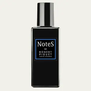 Notes de Robert Piguet 8 Robert Piguet Notes Eau de Parfum Unisex 3.4 oz: Botella negra con diseño simple y refinado, ideal para un público sofisticado.